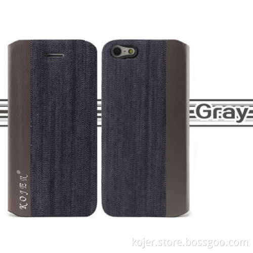 Unique detachable denim flip case for iPhone 5/5s